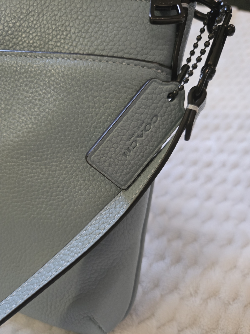 Coach Pebble Leather Crossbody Bag in Light Blue - Picture 3 of 9